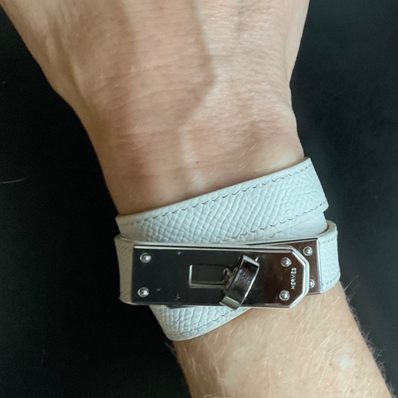 Hermès white Kelly leather choker - Picture 16 of 16